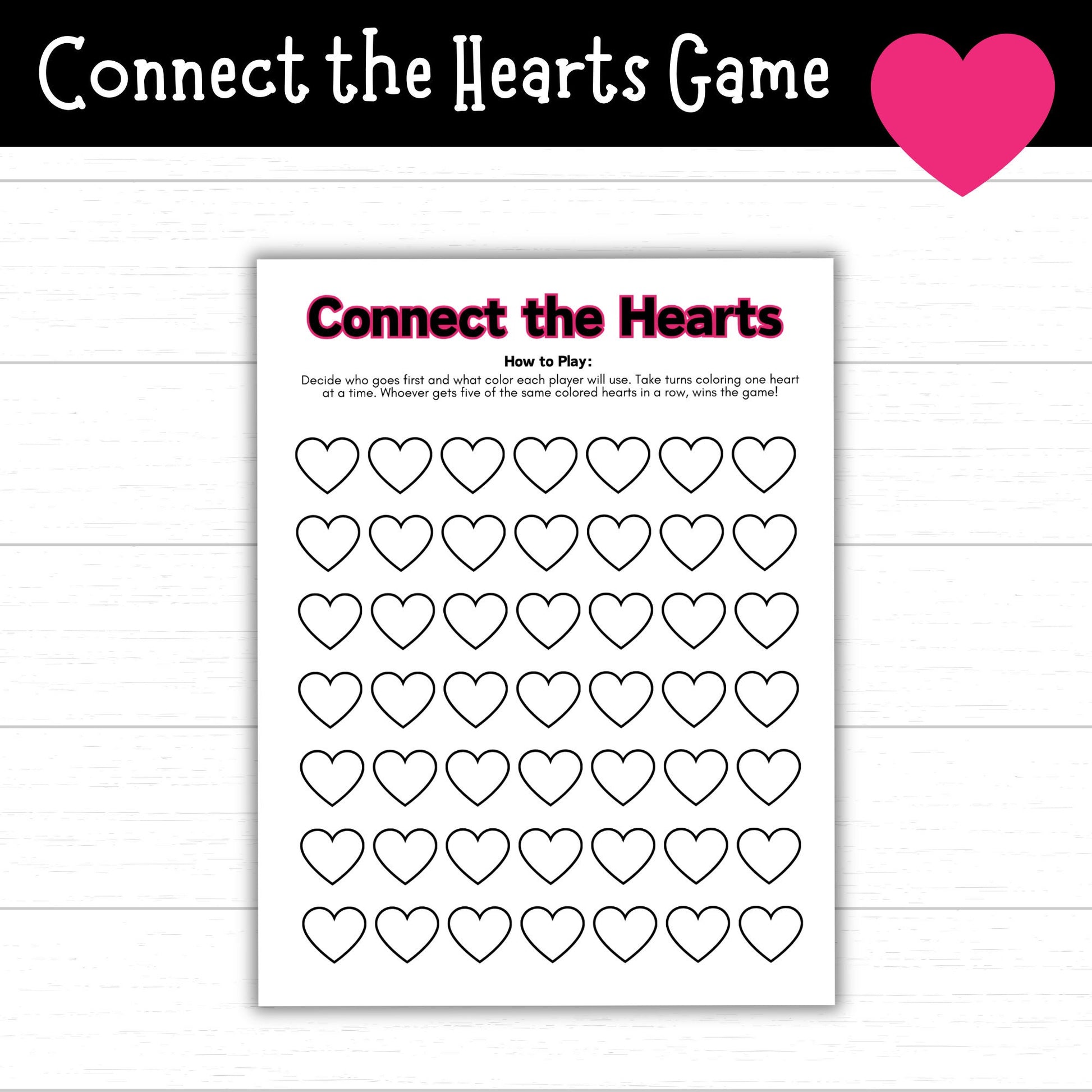 Connect Four Hearts Game