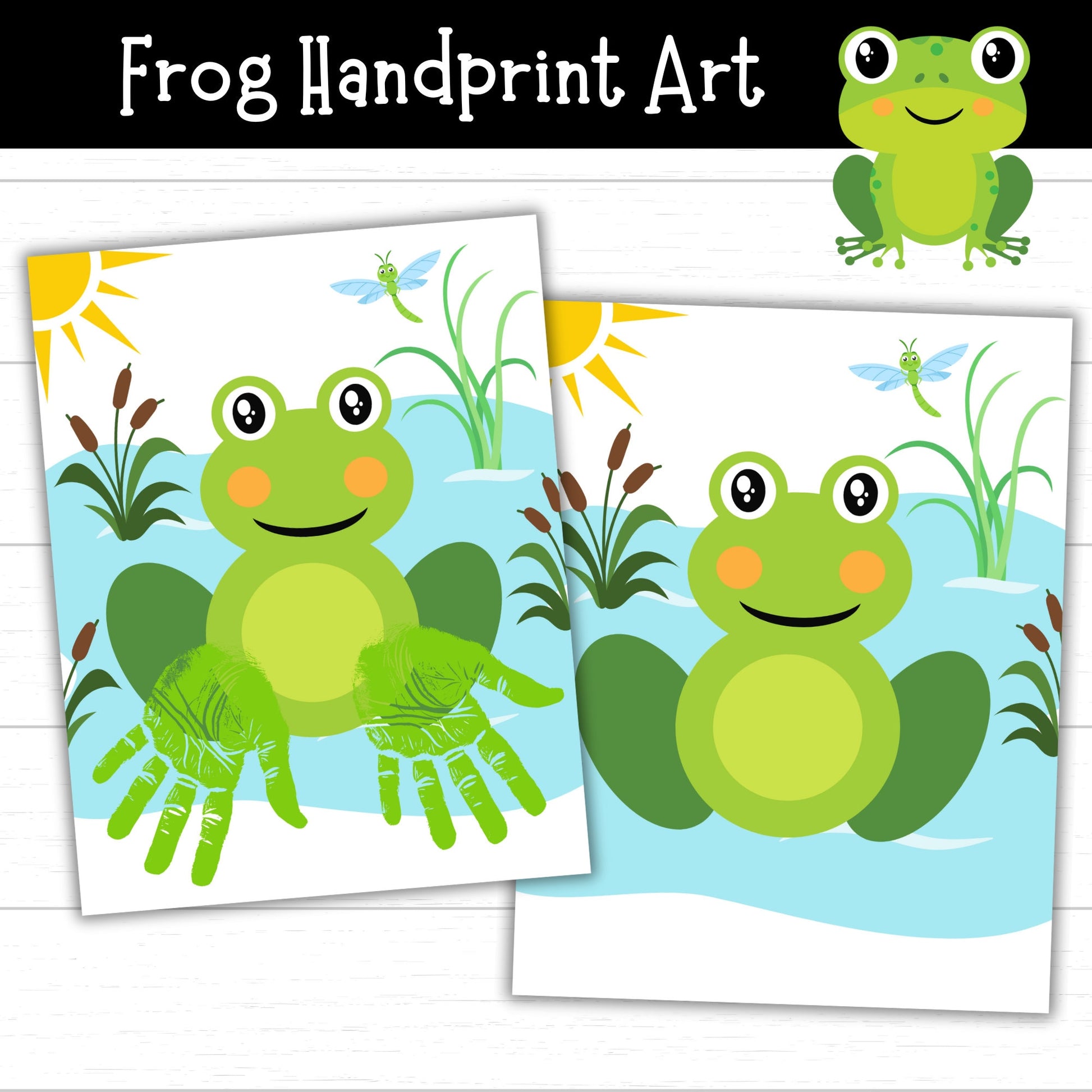 frog handprint art