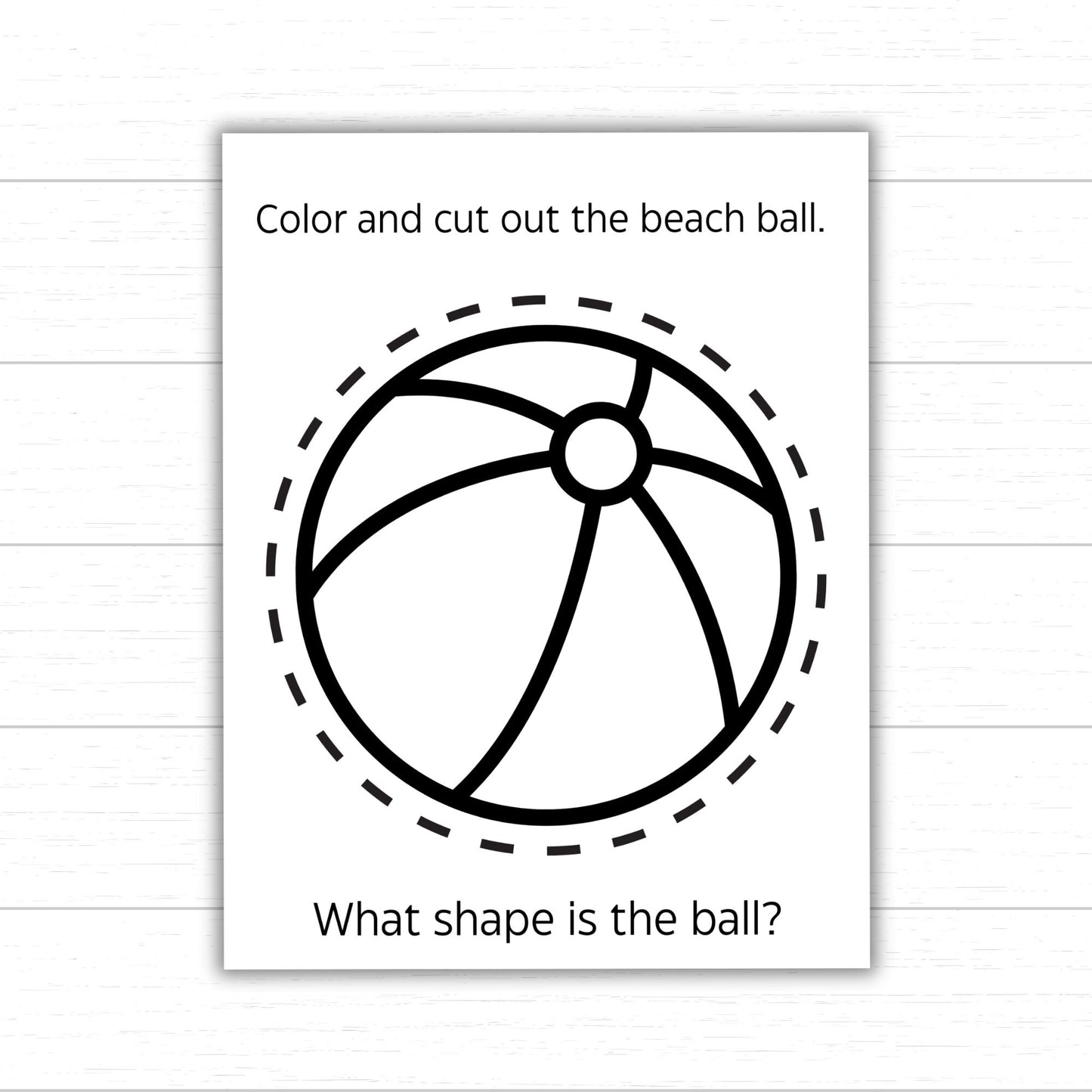 Beach Ball Activity Pack, Beach Ball Craft, Beach Printables, Summer Printables, Printables for Kids, Summer Craft, Beach Craft