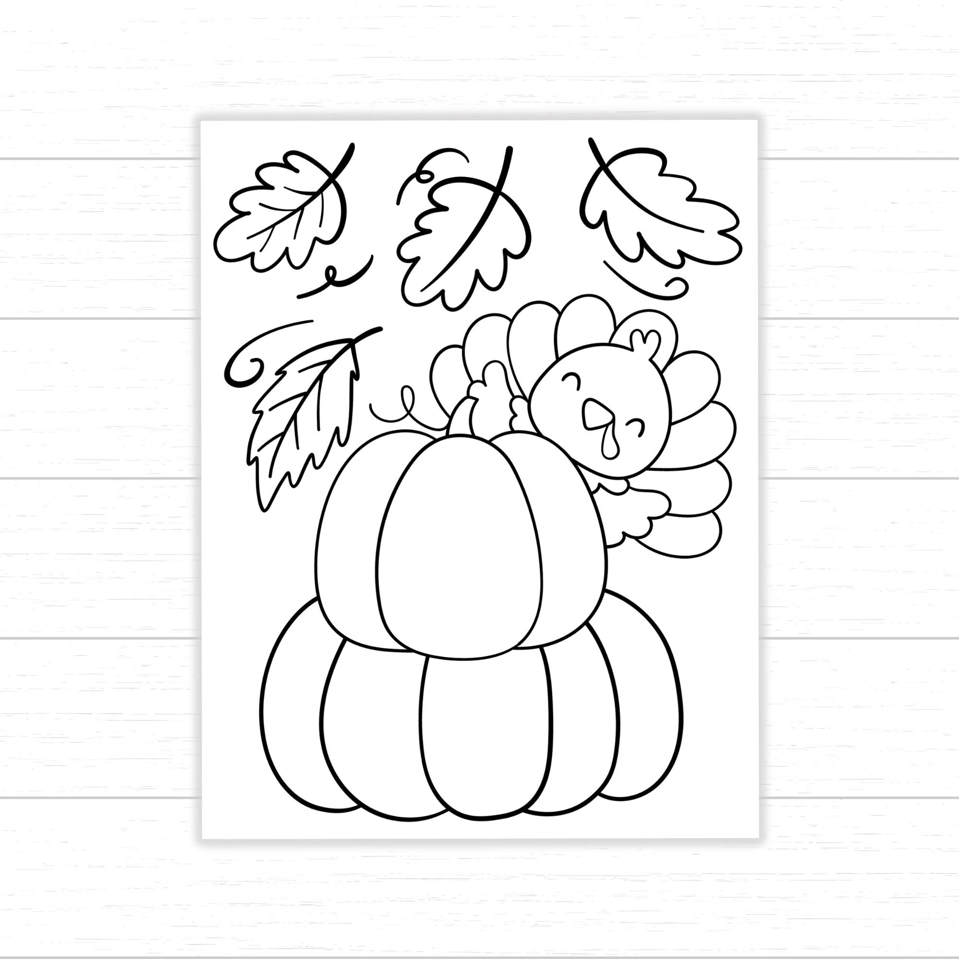 Cute Turkey Coloring Pages, Printable Turkey Coloring Pages for Kids, Printable Thanksgiving Coloring Pages, Turkey Coloring Book