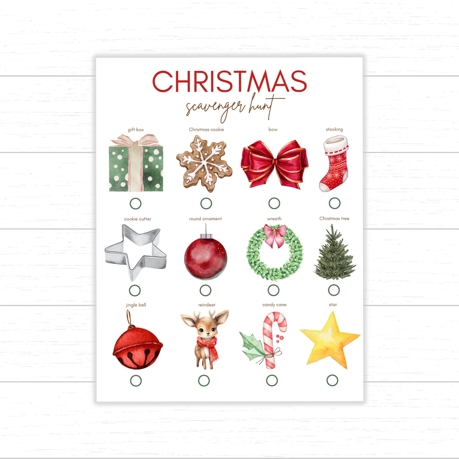 Christmas Scavenger Hunt, Kids Christmas Game, Christmas Treasure Hunt, Christmas Printables for Kids, Christmas Printables, Digital PDF