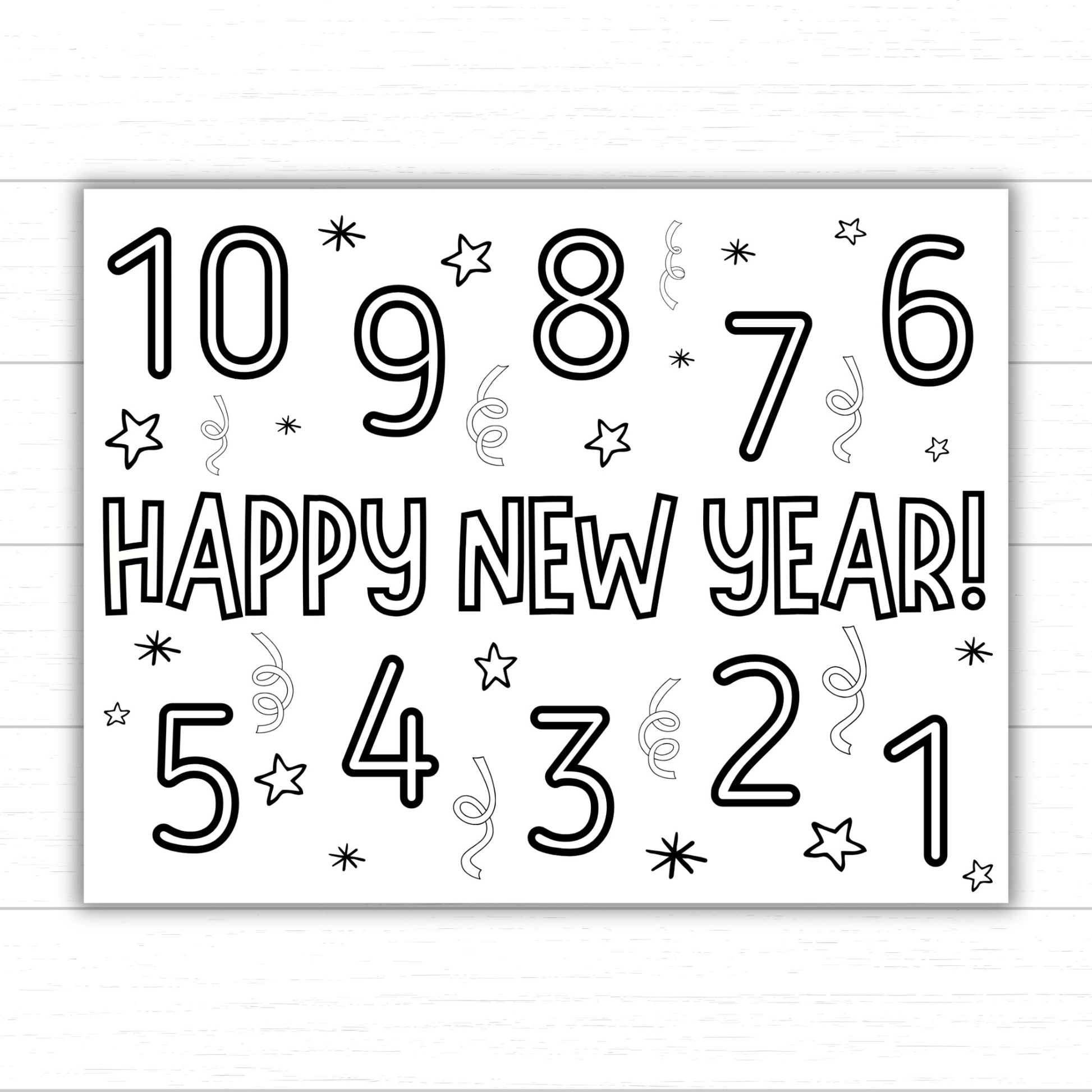 New Year's Activity Placemat Printable, New Year's Coloring Pages, New Year Activity Sheets for Kids, New Year's Eve Time Capsule