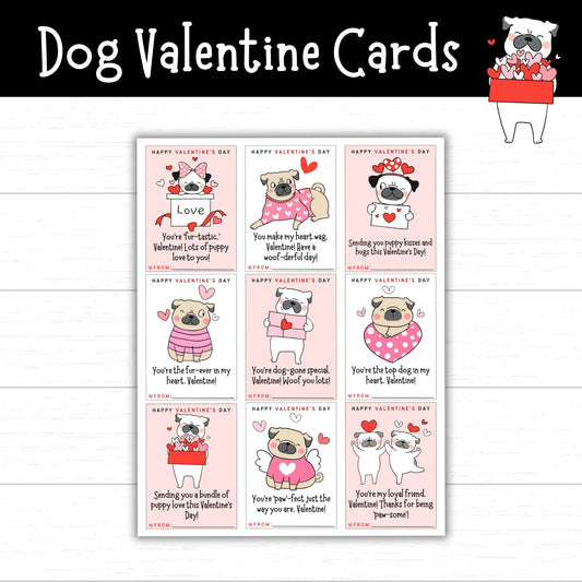 Dog Valentine's Day Cards, Printable Valentine's Day Cards, Dog Valentines, Printable Dog Cards, Valentine's Cards to Print, Valentines Day