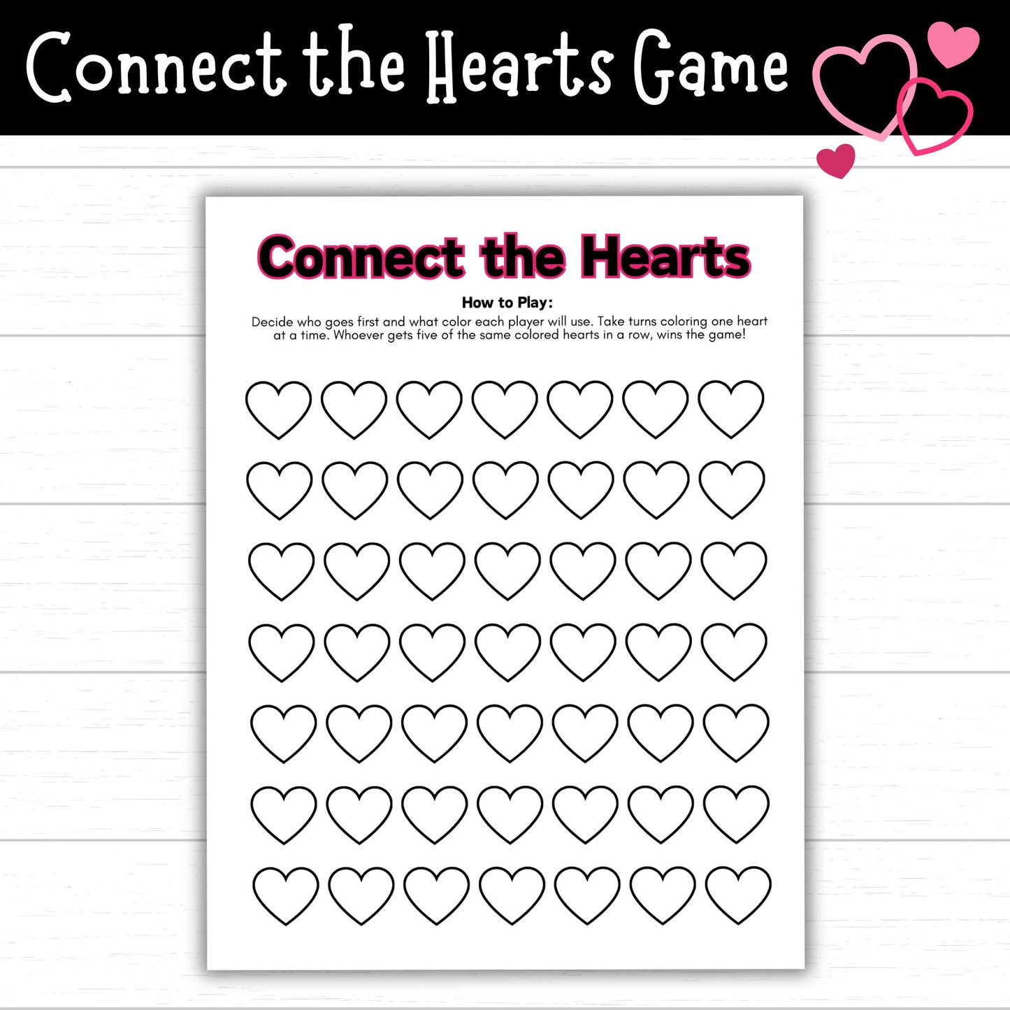 Connect Four Hearts Game