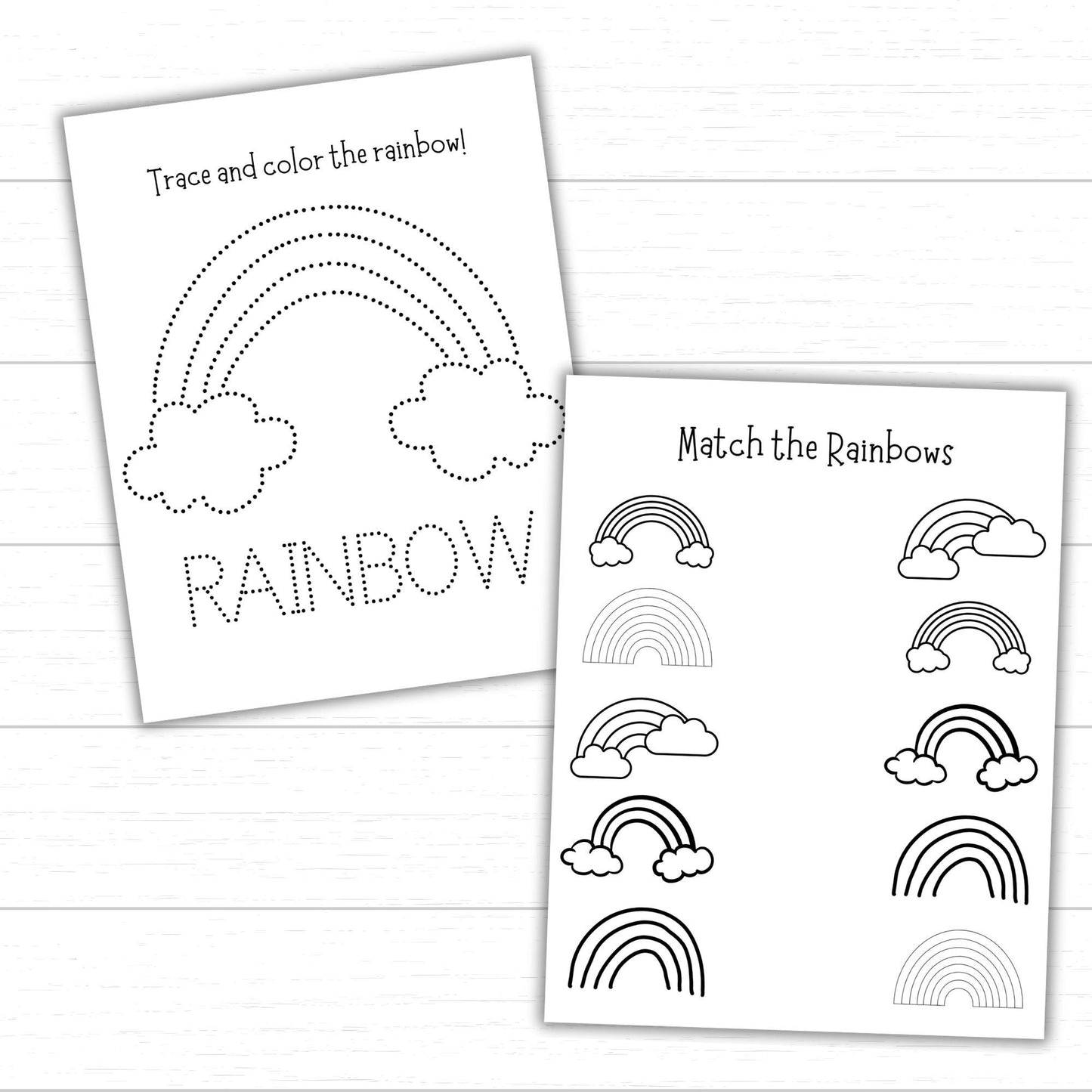 Rainbow Activity Pack, Printable Rainbow Activities, Rainbow Worksheets, Spring Activities for Kids, Build a Rainbow, Printable Activities