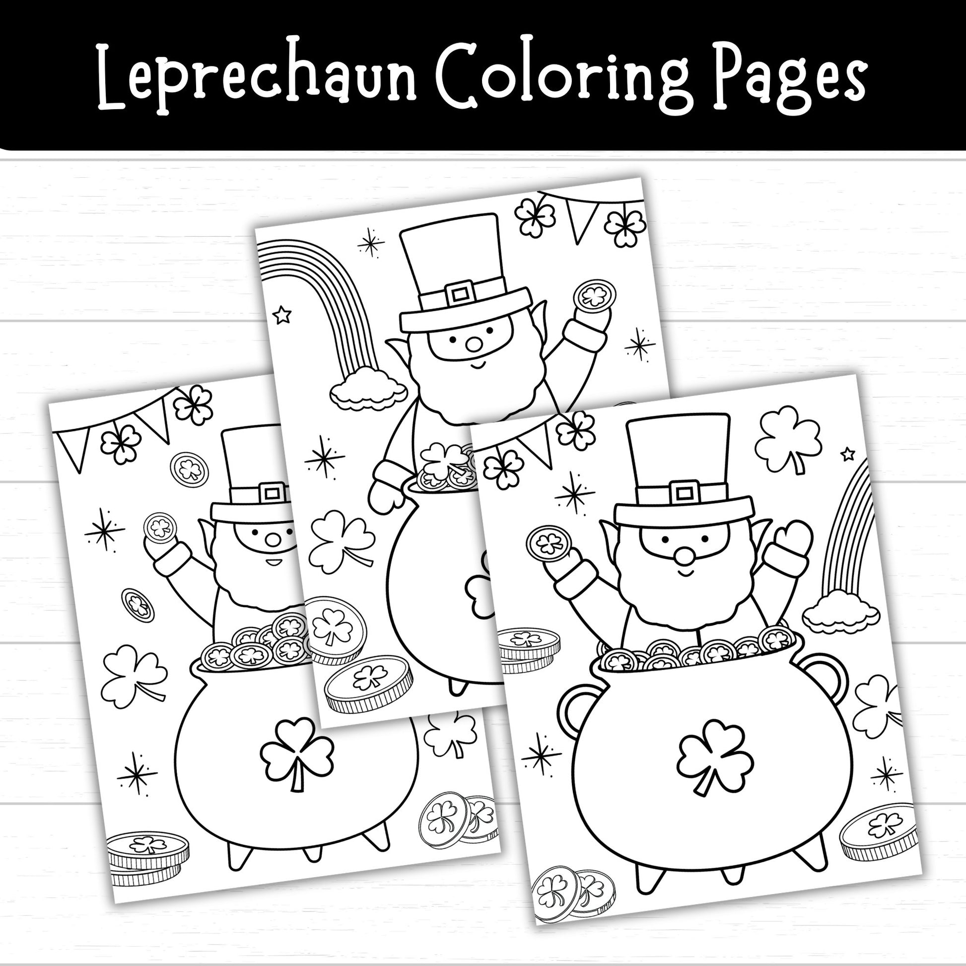 Leprechaun Coloring Pages, Printable Leprechaun Activities, St. Patrick's Day Printables for Kids, March Activity, Leprechaun Coloring Book