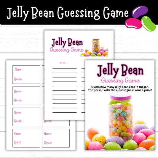 Jelly Bean Guessing Game, Printable Easter Games, Easter Party Games, Easter Activities, Printable Activities for Easter, Spring Party Game